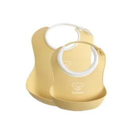 BABYBJORN - zestaw śliniaków mały/duży - Powder Ye