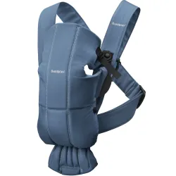BABYBJORN MINI Woven – nosidełko, Niebieski / Vint