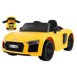 Pojazd Audi R8 Spyder 2x45 W 2.4G - Żółty