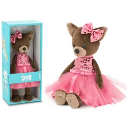 Przytulanka piesek Lucky Kiki w sukience z cekinami - 38cm