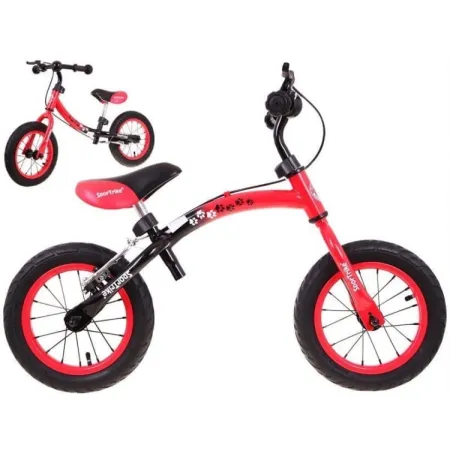 Rowerek biegowy BOOMERANG odwracana rama 10'-12' RED