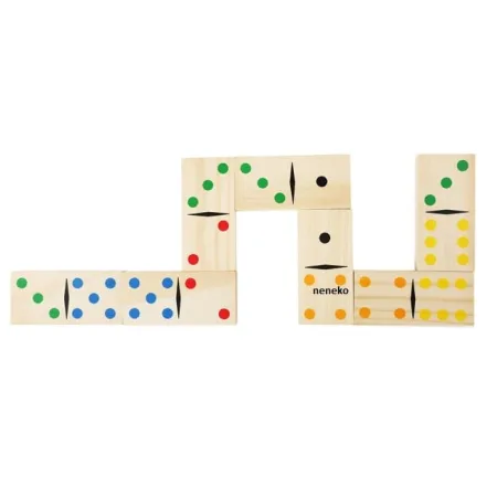 Drewniane duże domino – zestaw 28 elementów