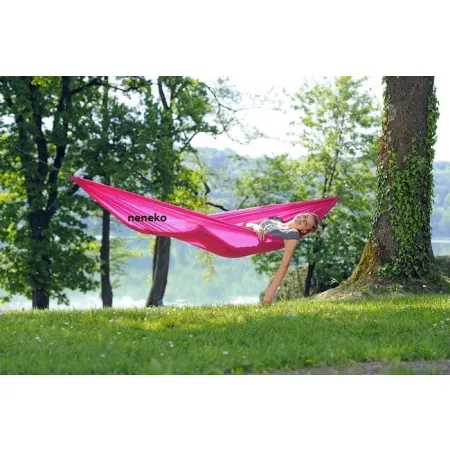 Hamak turystyczny TRAVEL SET PINK 275x140cm