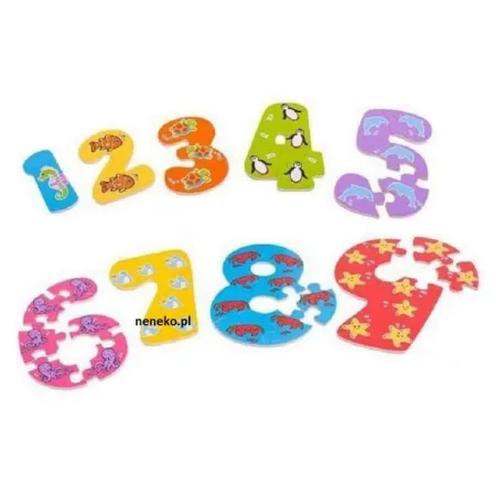 Puzzle cyferki - Morskie Zwierzątka
