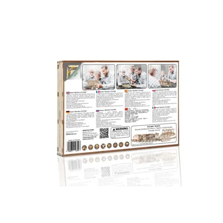 Drewniane puzzle mechaniczne 3D Wooden.City - STACJA KOLEJOWA