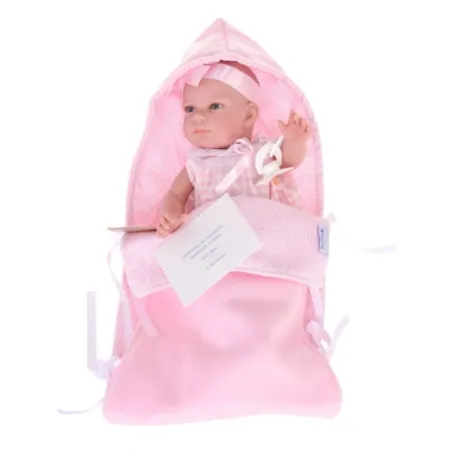 Hiszpańska lalka bobas dziewczynka Jenny w śpiworku - 39cm
