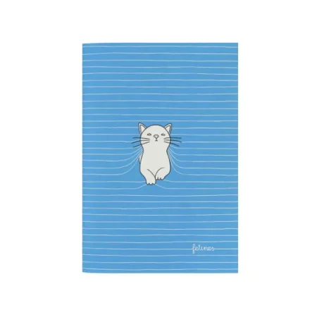 Mały Zeszyt - Felines - Koty - Purrrfect Place (Bold Blue)