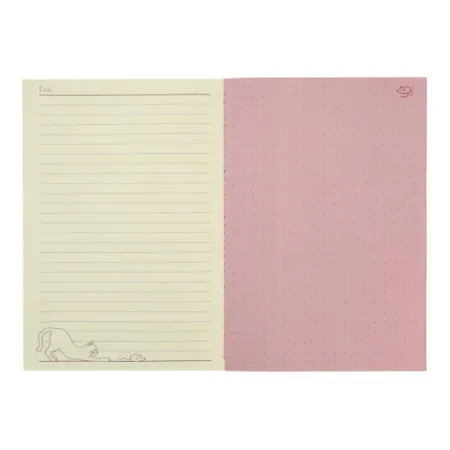 Średni Zeszyt - Felines - Koty - Stay Pawsitive (Pink)