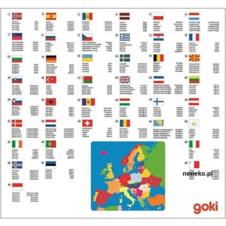 Układanka edukacyjna Mapa Europy