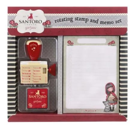 Zestaw, notes i stemple - Gorjuss - Little Red Riding Hood