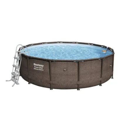 Basen Stelażowy 14FT 427x107 cm Power Steel Deluxe Rattan Series BESTWAY