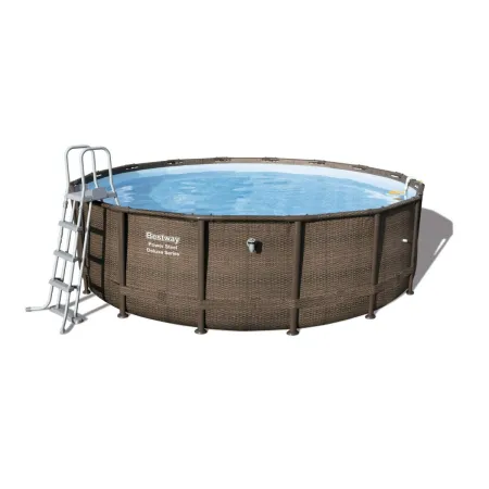 Basen Stelażowy 16FT 488x122 cm Power Steel Deluxe Rattan Series BESTWAY