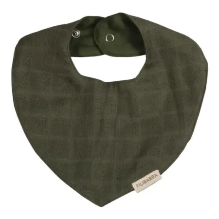 Filibabba Śliniak muślinowy Olive Green