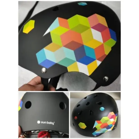 Kask M dla dzieci 3-7 lat cubic czarny