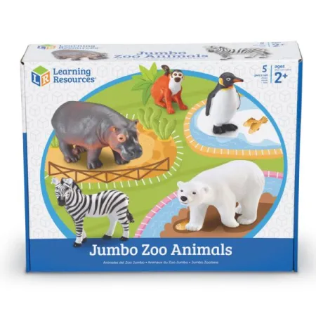 Duże Figurki, Zwierzęta w ZOO, Zestaw 5 szt.