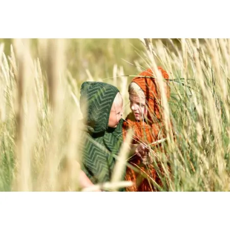 Filibabba Poncho Zigzag Dark Green