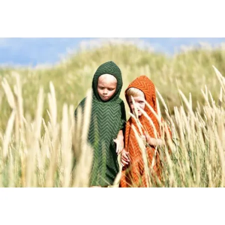 Filibabba Poncho Zigzag Dark Green