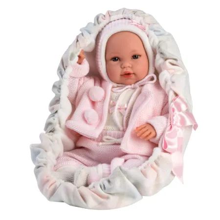 Lalka hiszpańska bobas z nosidełkiem 36 cm płacze
