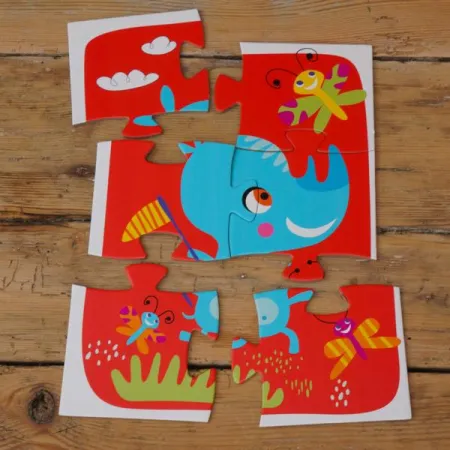 Moje pierwsze puzzle, 3 układanki, 6, 9, 12 el.,
