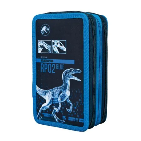 Potrójny Piórnik z Wyposażeniem,, Dinozaury,