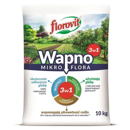 Florovit - Mikroflora 3w1 wapno wielofunkcyjny nawóz 10kg