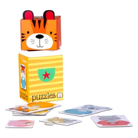 Puzzle dla Dzieci, 6 Układanek po 2 elementy, Zwierzątka, Bobo