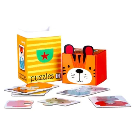 Puzzle dla Dzieci, 6 Układanek po 2 elementy, Zwierzątka, Bobo