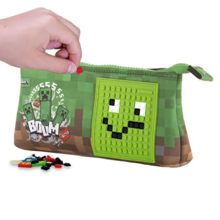 Neoprenowy Piórnik na Suwak, Kosmetyczka, Saszetka, PIXIE CREW, MINECRAFT