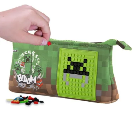 Neoprenowy Piórnik na Suwak, Kosmetyczka, Saszetka, PIXIE CREW, MINECRAFT