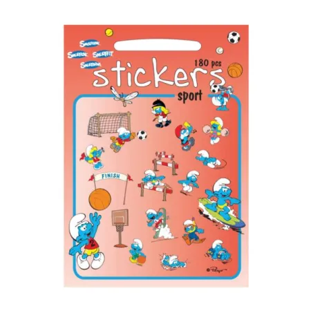 Zestaw Naklejek 180 szt., Sport - SMERFY, Barbo Toys