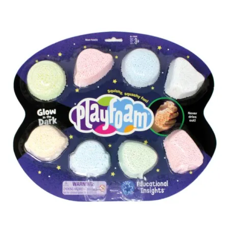 Playfoam, Masa piankowa świecąca w ciemności, modelina, zestaw 8 kolorów
