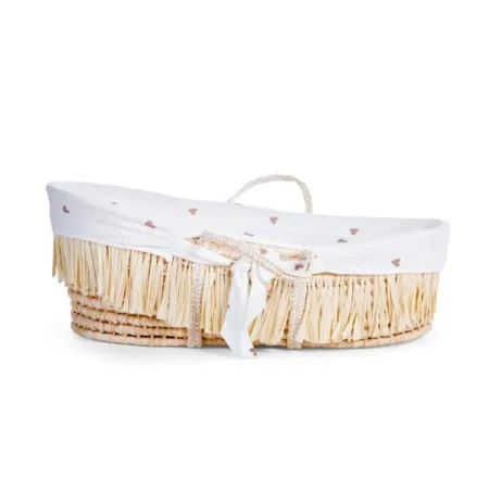 Childhome Kosz mojżesza Boho z materacykiem + Pokrowiec Jersey Hearts