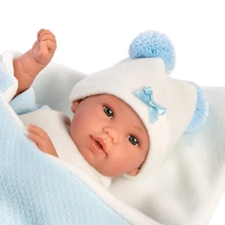 Hiszpańska lalka bobas chłopiec Bebito w rożku – płacze 36cm