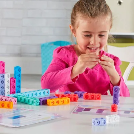 Klocki, Kostki Matematyczne, Zestaw Edukacyjny, MathLink Cubes, Fantazja