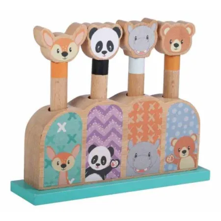 Zabawka drewniana Pop up Animals