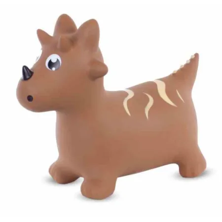Skoczek gumowy Dino - brązowy
