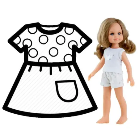 PAOLA REINA Ubranko piżama dla lalek 32 cm 53201