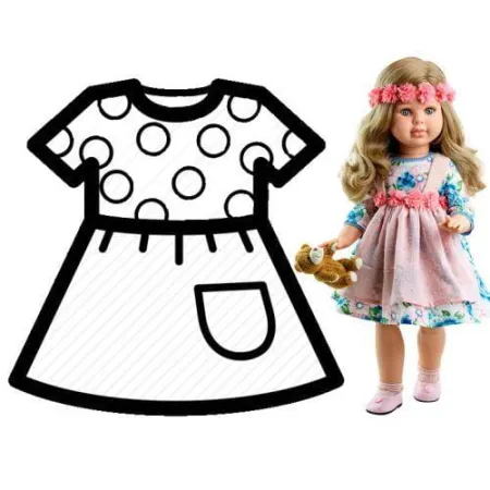 PAOLA REINA Ubranko dla lalek 60 cm 56565