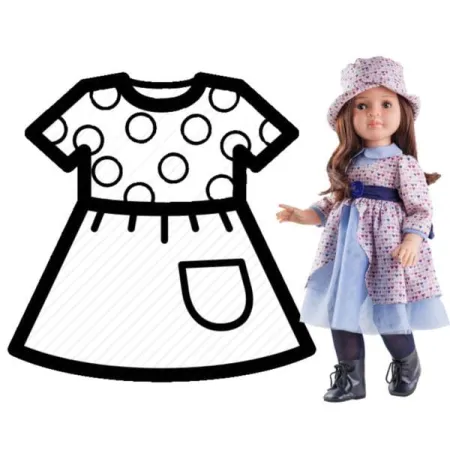 PAOLA REINA Ubranko dla lalek 60 cm 56558