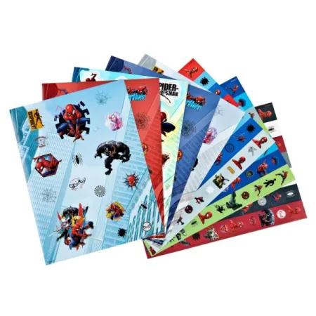 Zestaw Naklejek - Metalicznych (1 Ark.), Papierowych (7 Ark.), Spider Man