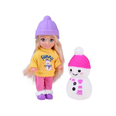 Ankiki Lalka mała laleczka 13 cm + bałwanek ZA4301