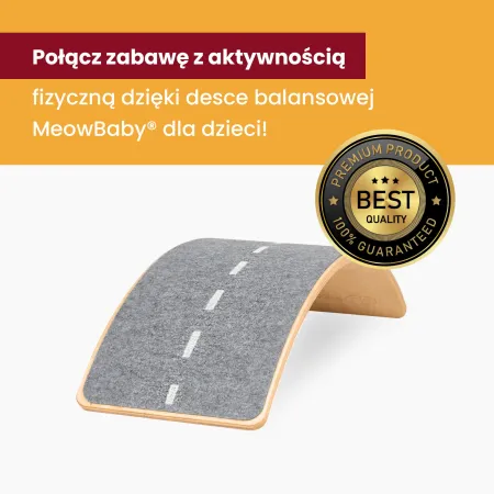 MeowBaby® Deska do Balansowania 80x30cm dla Dzieci