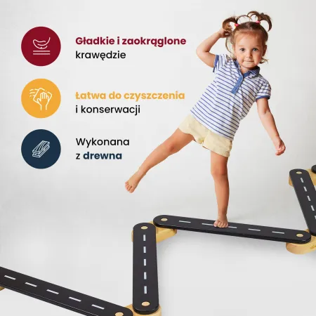 MeowBaby® Ścieżka Sensoryczna Drewniana, Balance B
