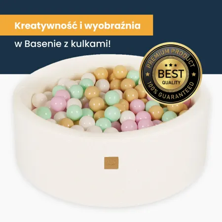 MeowBaby® Okrągły Suchy Basen z Piłeczkami 7cm dla