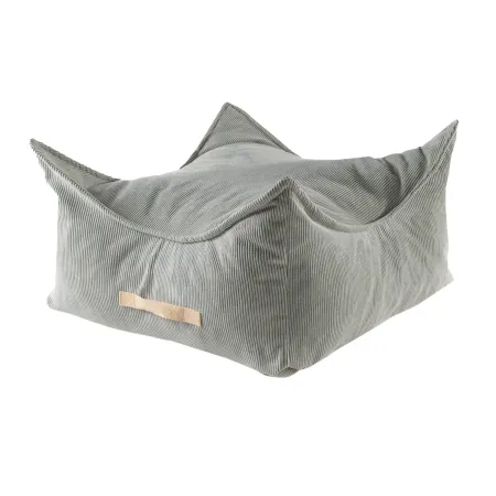 MeowBaby® Pufa Dziecięca, Kwadratowa, Sztruksowa,