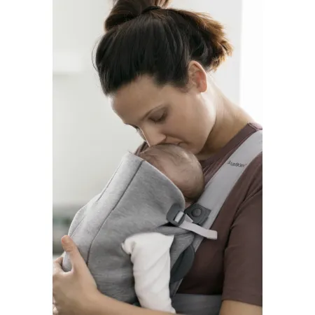 BABYBJORN MINI 3D Jersey – nosidełko, Jasny szary