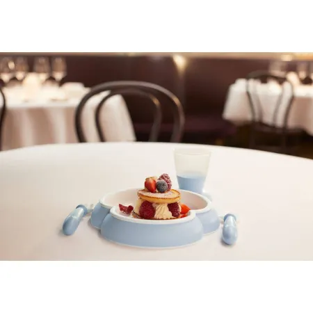 BABYBJORN - zestaw do karmienia - Powder Blue
