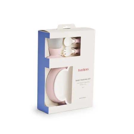 BABYBJORN - zestaw do karmienia - Powder Pink