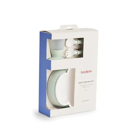 BABYBJORN - zestaw do karmienia - Powder Green