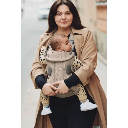 BABYBJORN ONE AIR 3D MESH  - nosidełko, Szary Beż